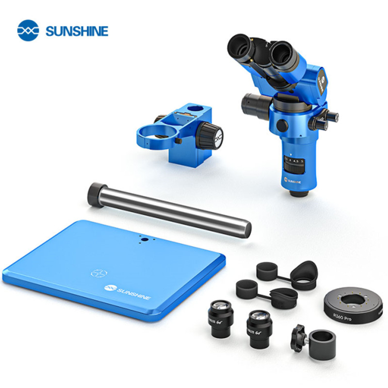 Veterinary Microscope Binocular - SUNSHINE-microscopio Trinocular electrónico R360 PRO, herramientas