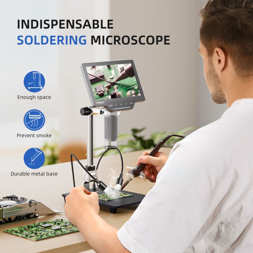 Microscopio Digital USB TOMLOV - Veterinary Microscope Binocular reseña y precio