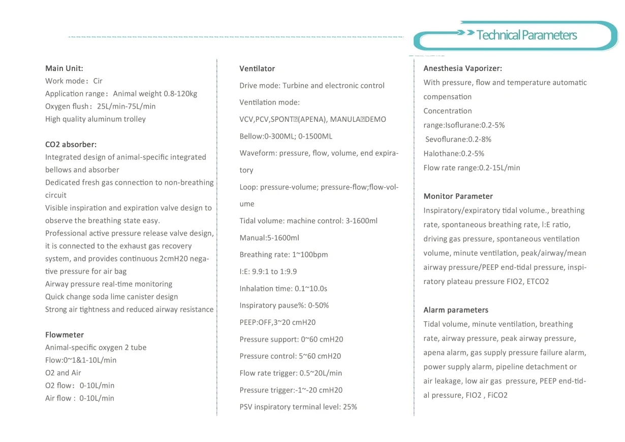 DA1200V9 Circuito respiratorio - Veterinary Anesthesia Machine reseña y precio