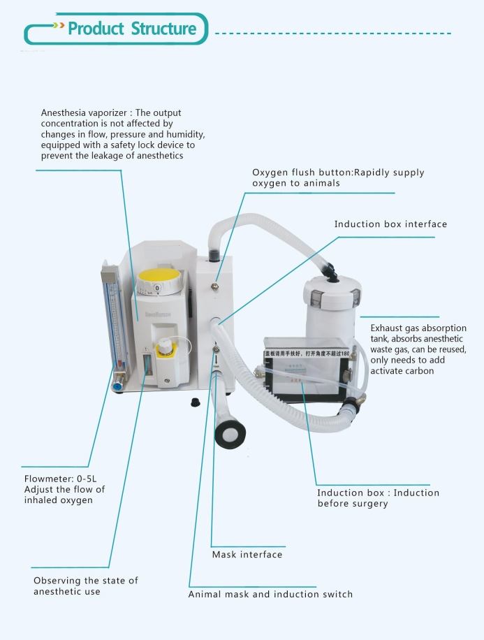Máquina portátil de anestesia  - Veterinary Anesthesia Machine reseña y precio